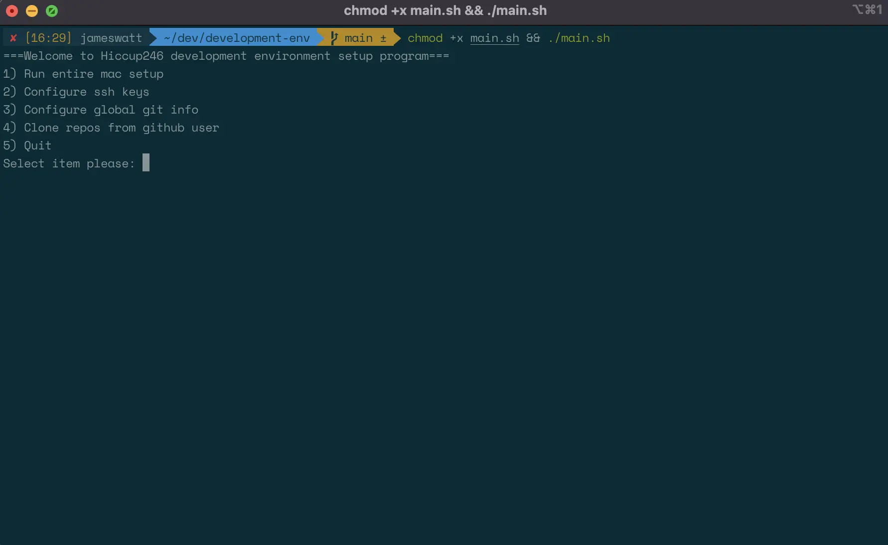 MacOS Development Setup Website Screenshot